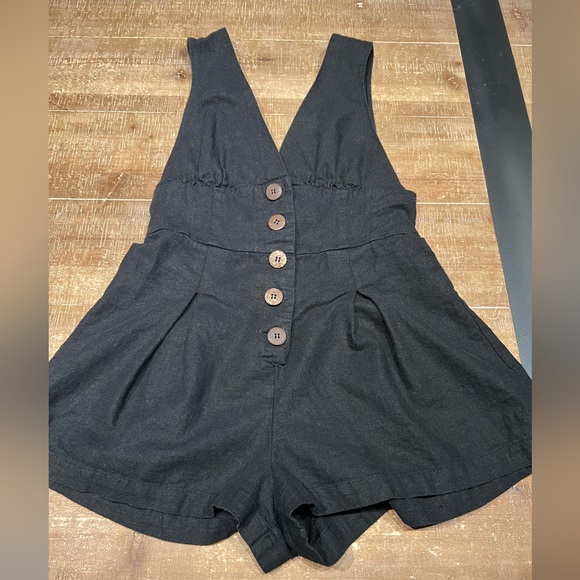FOREVER 21 Black Button Down Romper - Picture 4 of 12